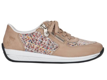 Dámské kožené tenisky sneaker´s RIEKER N1112-62 Béžové