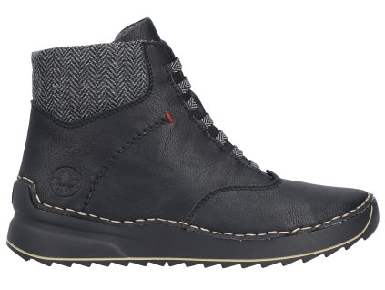 Dámská kotníková sneaker´s obuv RIEKER 51553-00 černá