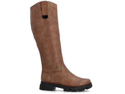 Dámské kozačky na podpatku s kožíškem RIEKER-TEX Y7190-24 hnědé