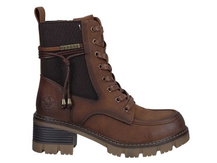 Dámské zateplené šněrovací kotníkové boty farmářky RIEKER 92032-24