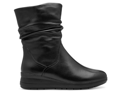Dámské kožené zimní kotníkové boty stélka šíře H JANA 8-25721-45 001 černé