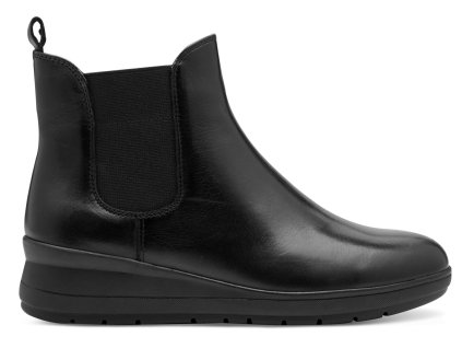 Dámské kožené zimní kotníkové boty stélka šíře H JANA 8-25720-45 001 černé