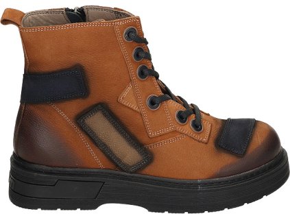 Dámské kožené kotníkové zimní boty farmařky MANITU 990328-21 hnědé