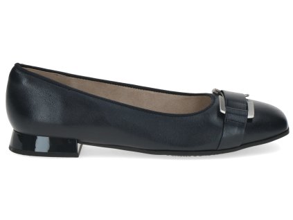 Kožené lodičky na nízkém podpatku CAPRICE 9-22101-45 855 tmavě modré