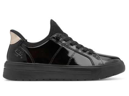 Dámské lakované tenisky šíře H JANA 8-23764-45 018 černé