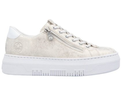 Dámské tenisky na klínku RIEKER940326-82 zlaté