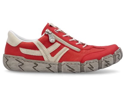 Dámské kožené tenisky RIEKER 940433-04 červené