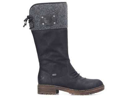 Dámské zimní nepromokavé kozačky Rieker-Tex Z4765-00 černé