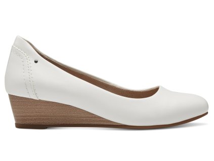 Dámské lodičky na klínku stélka šíře H 8-22376-42-100 JANA bílé