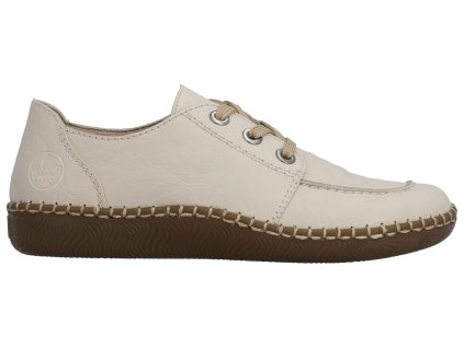 Dámské kožené polobotky RIEKER N2402-60 béžové