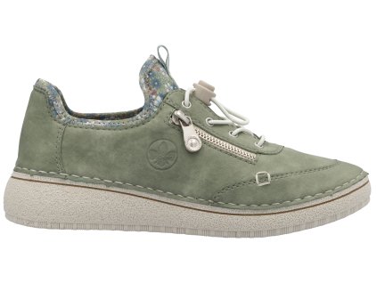 Dámské tenisky polobotky RIEKER 50962-52 zelené