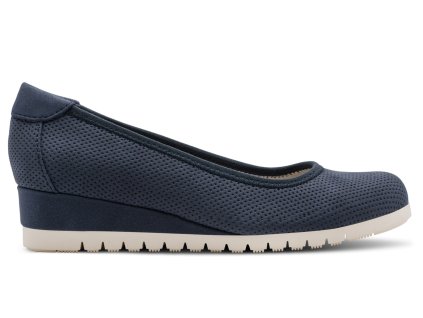 Dámské lodičky na klínku stélka šíře H 8-22361-42-001 JANA modré