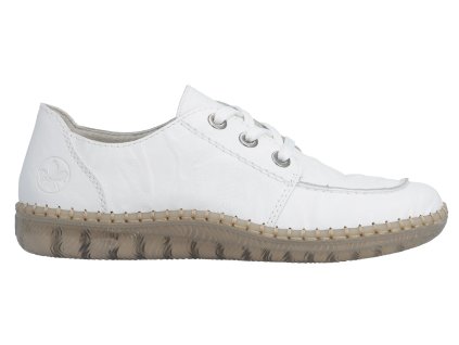 Dámské kožené polobotky RIEKER N2402-80 bílé