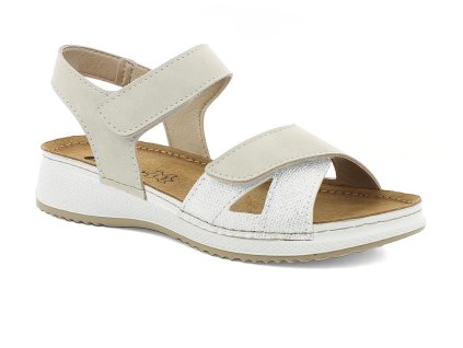 Dámské zdravotní sandály s anatomickou koženou stélkou IB000005 béžové