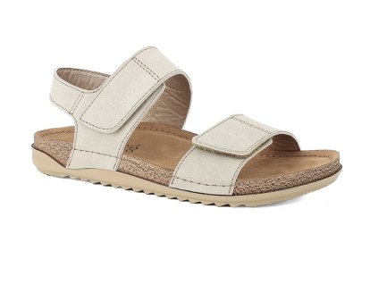 Dámské zdravotní sandály s anatomickou koženou stélkou IB000070 béžové