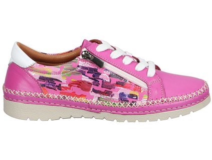 Dámské Celo Kožené tenisky Sneaker´s MANITU 850089-43 růžové