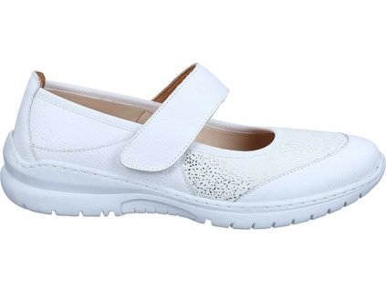 Dámské celokožené polobotky šíře H COMFORTABEL 940443-03 bílé
