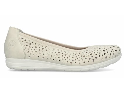 Dámské baleríny na klínku RIEKER L9365-60 béžové 940260-08