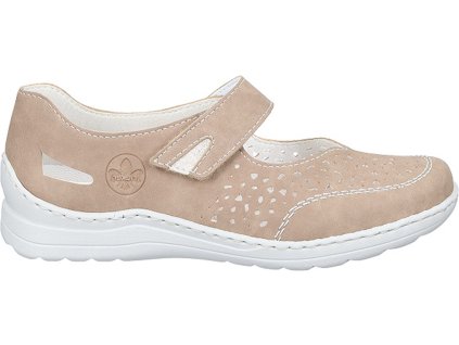 Dámské děrované polobotky sandály šíře H extra weit L9365-60 béžové 940472