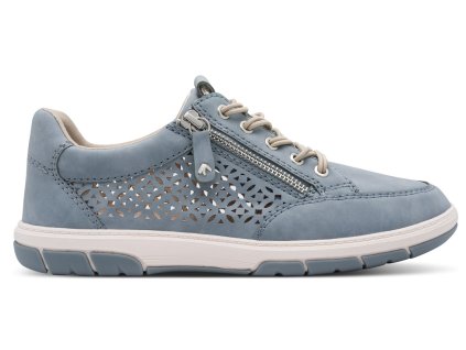 Dámské děrované tenisky se zipem šíře H JANA 8-23665-44 802 modré