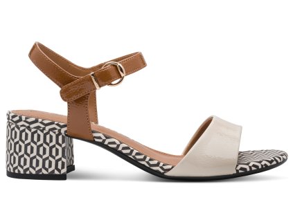 Dámské lakované sandály na podpatku TAMARIS 1-28249-42 430 hnědé