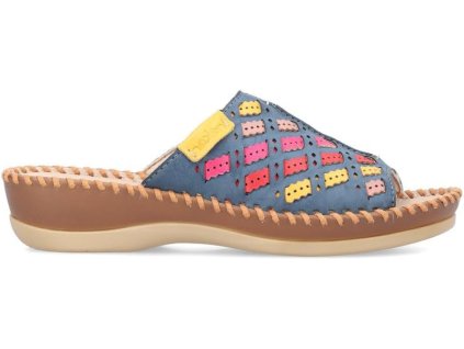 Dámské nazouváky na klínku RIEKER 900135-05 multi barevné