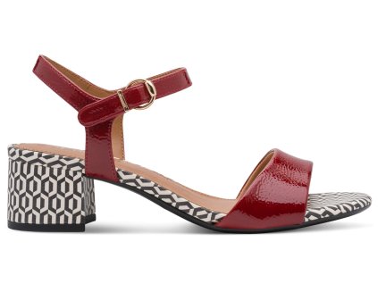 Dámské lakované sandály na podpatku TAMARIS 1-28249-42 590 červené