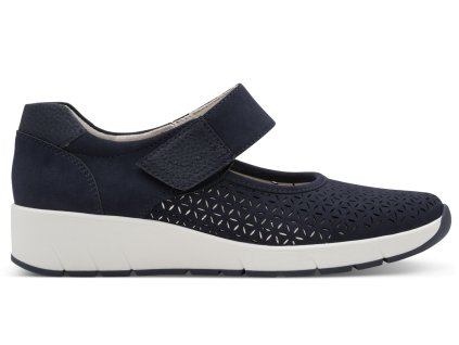 Dámské polobotky sandály Jana šíře stélka H 8-24664-42 80E modré