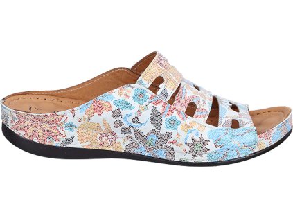 Dámské Celo kožené nazouváky zdravotní stélka COMFORTABEL 700689-00 multi barevné