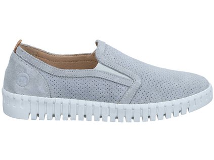 Dámské Celo-kožené mokasíny MANITU 840137-91 šedé