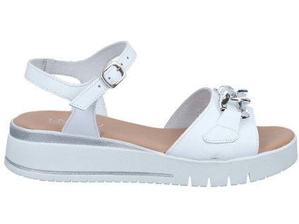 Dámské Celokožené sandály na klínku PIAZZA italy 910279-03 bílé