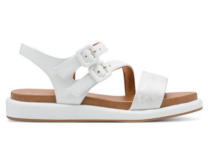 Dámské sandály na klínku MARCO TOZZI 2-28425-46 197 bílé