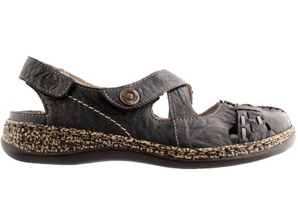 Dámské kožené sandály RIEKER 46377-14 modré