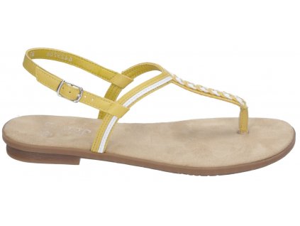 Dámské sandály na podpatku výprodej RIEKER 77459702 žluté