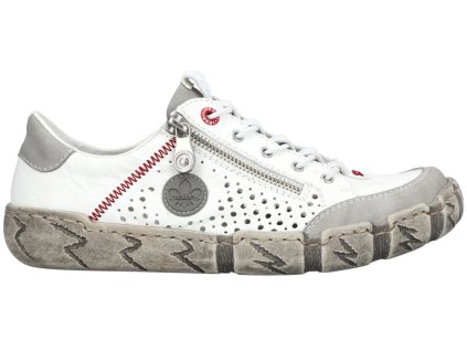 Dámské kožené polobotky RIEKER L0355-80 bílé