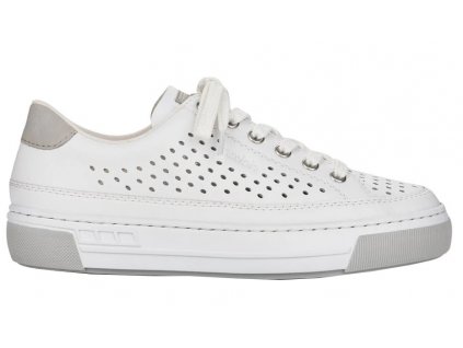 Dámské děrované tenisky sneakers RIEKER výprodej L8849-80 bílé