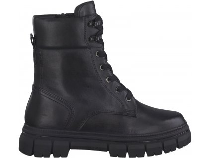 Dámské šněrovací kožené kotníkové boty TAMARIS COMFORT 8-85201-29 022 černé