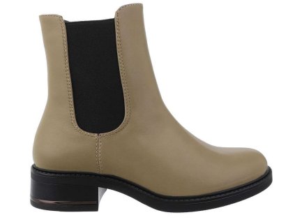 Dámské kotníkové boty na podpatku SUPER MODE 6543 zelené