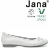 Dámské baleríny šíře H JANA 8-22163-41 100 bílé