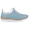 Dámské vycházkové sportovní boty RIEKER N4285-10 modré 940221-55
