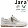 Dámské děrované tenisky se zipem šíře H JANA 8-23665-44 100 bílé