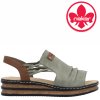 Dámské sandály RIEKER sleva 62962-52 zelené