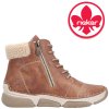 Dámská zimní kotníkové boty s kožíškem RIEKER 45931-24 hnědé