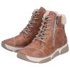 Dámská zimní kotníkové boty s kožíškem RIEKER 45931-24 hnědé
