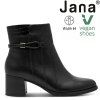 Dámské zimní kotníkové boty na podpatku šíře H JANA 8-25366-45 001 černé