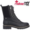 Dámské nepromokavé šněrovací 3/4 kozačky RIEKER-TEX Y9151-00 černé