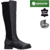 Dámské kožené kozačky Vario guma přes lýtko REMONTE R6594-01 černé