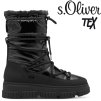 Dámské zateplené zimní boty válenky S.OLIVER - TEX 5-26401-43 001 černý