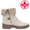 Dámské nižší 3/4 kozačky s kožíškem RIEKER Z1182-60 béžové