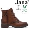 Dámské koňak šněrovací kotníkové boty JANA šíře H 8-25278-45 305 hnědé